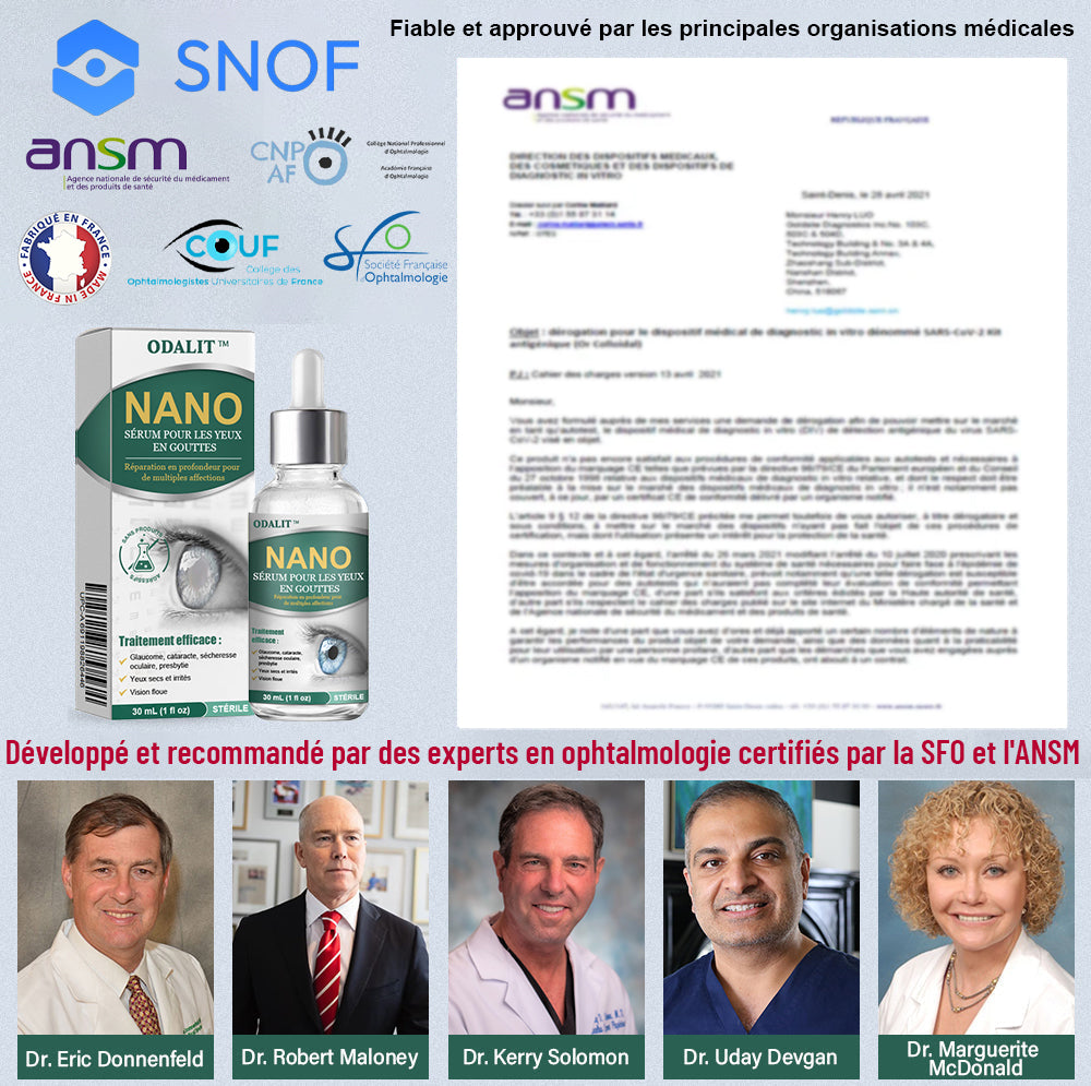 👩⚕️ODALIT™ Nano Sérum Gouttes Oculaires ✅Approuvé par la FDA (Convient à la presbytie, au syndrome de l'œil sec, au glaucome et à la cataracte) ☘️☘️