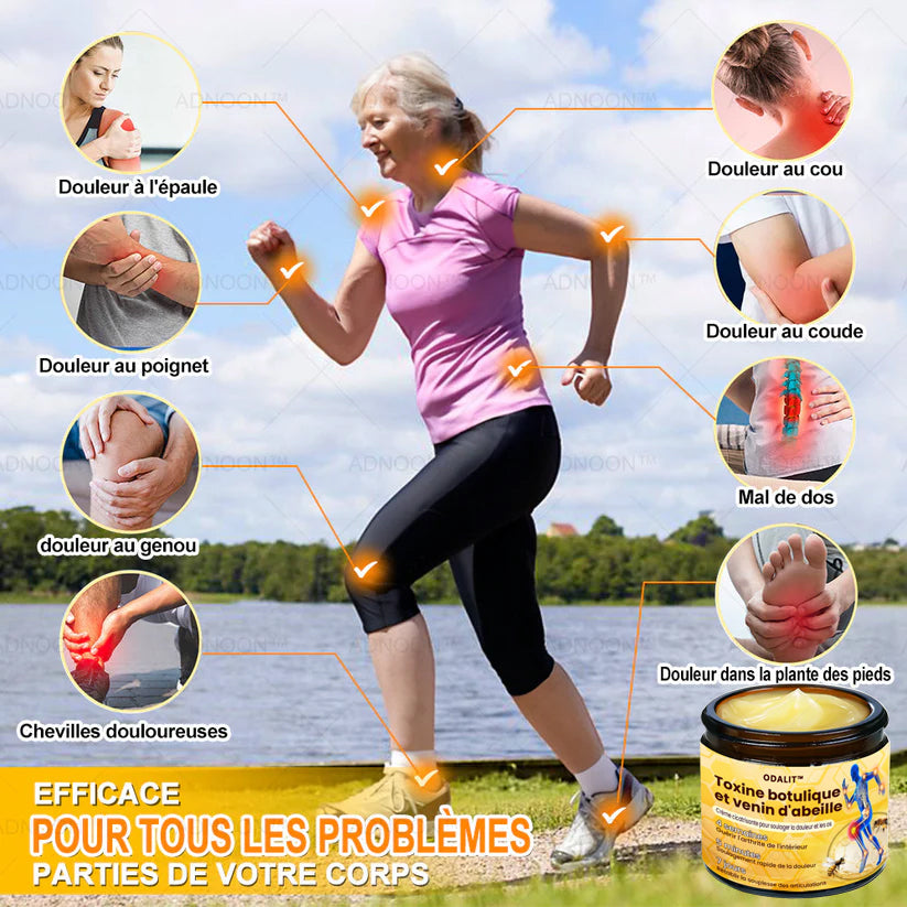 ODALIT® Crème de guérison des os et de soulagement de la douleur au Botox et venin d'abeille