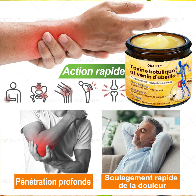 ODALIT® Crème de guérison des os et de soulagement de la douleur au Botox et venin d'abeille