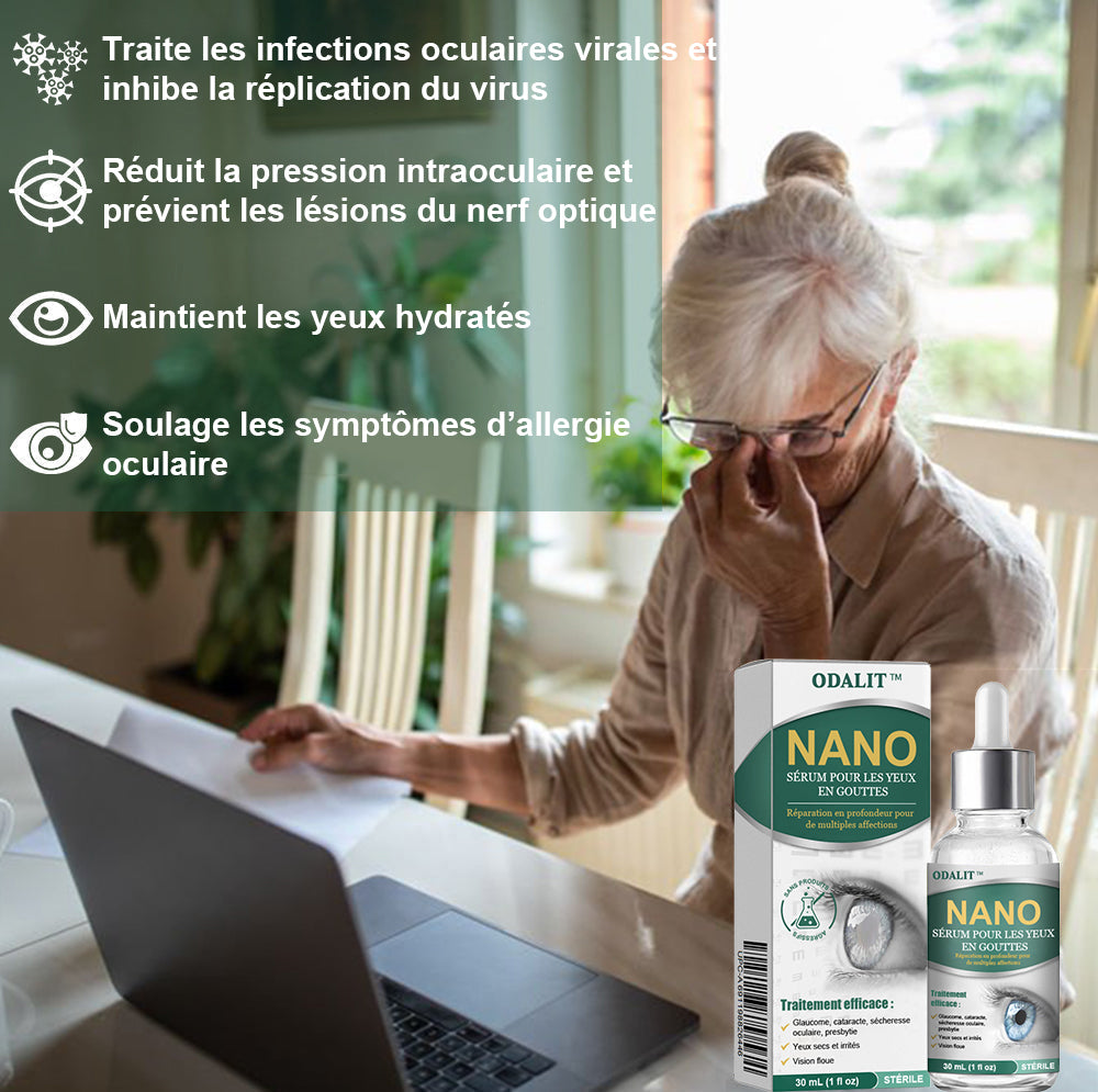 👩‍⚕️ODALIT™ Nano Sérum Gouttes Oculaires ✅Approuvé par la FDA (Convient à la presbytie, au syndrome de l'œil sec, au glaucome et à la cataracte) ☘️☘️