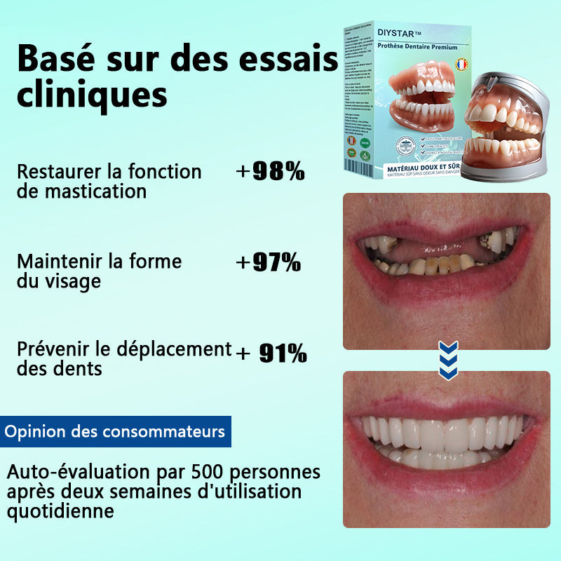 🦷DIYSTAR™ 🍀 𝐏𝐫𝐨𝐭𝐡𝐞̀𝐬𝐞 𝐃𝐞𝐧𝐭𝐚𝐢𝐫𝐞 𝐇𝐚𝐮𝐭 𝐝𝐞 𝐆𝐚𝐦𝐦𝐞 (🦷 Remise limitée dans le temps — dernières 30 minutes ! 🦷)
