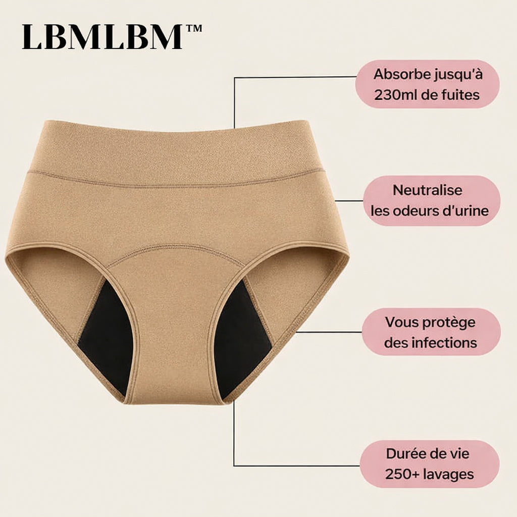 💖 Dernier Jour -50%|Pack de 4 Culottes 100% Anti-Fuite LBMLBM™🔥