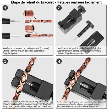 Bracelet Magnétique en Pur Cuivre – Soulagez la Douleur et Stimulez la Circulation