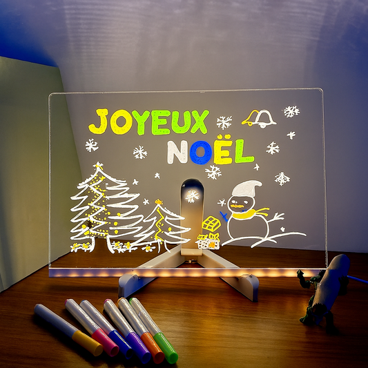 ✨Panneau acrylique LED coloré - avec 7 stylos 🎨