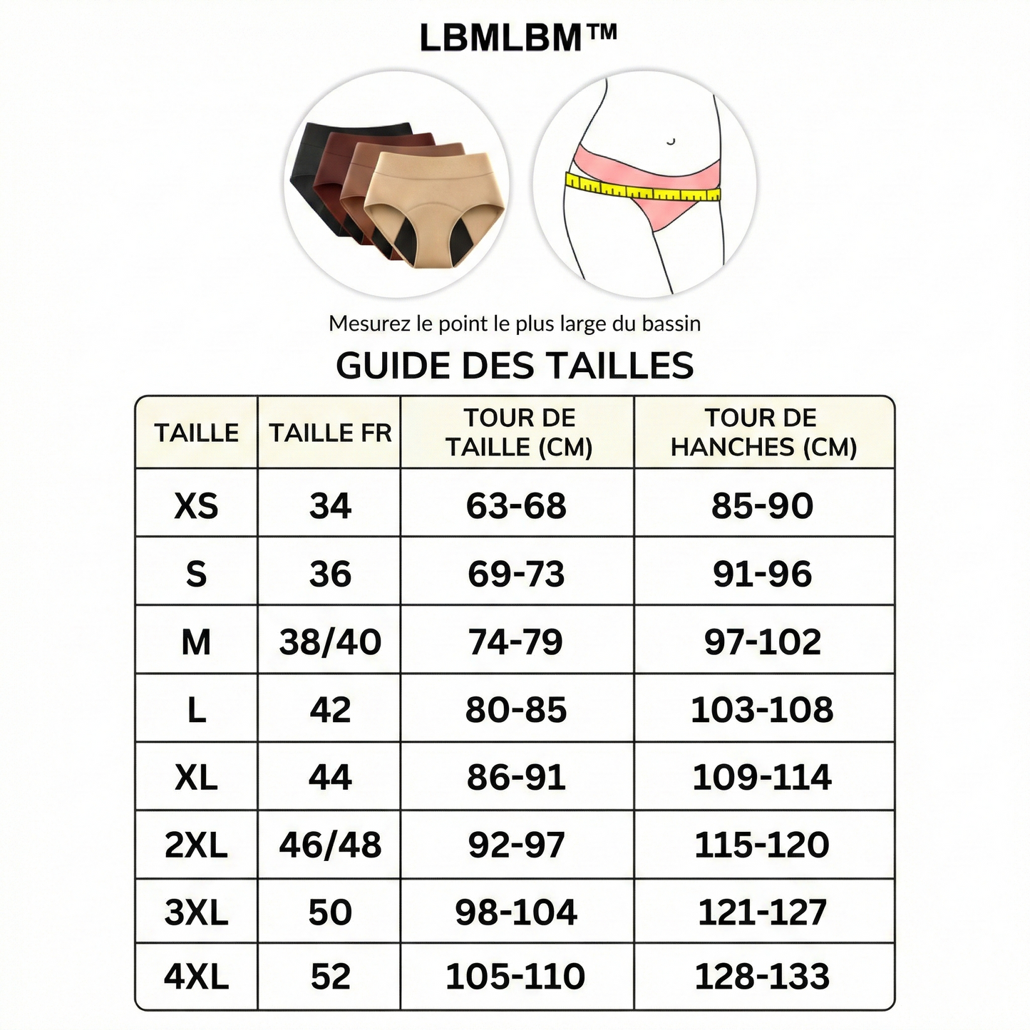 💖 Dernier Jour -50%|Pack de 4 Culottes 100% Anti-Fuite LBMLBM™