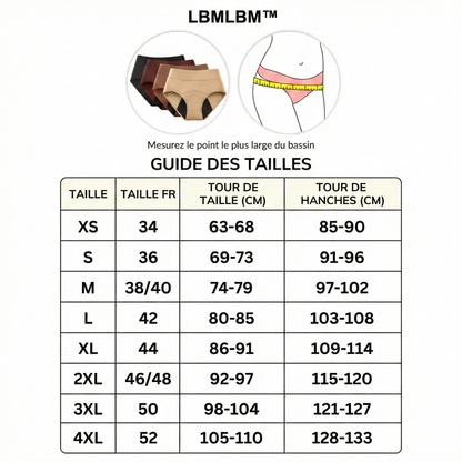 💖 Dernier Jour -50%|Pack de 4 Culottes 100% Anti-Fuite LBMLBM™
